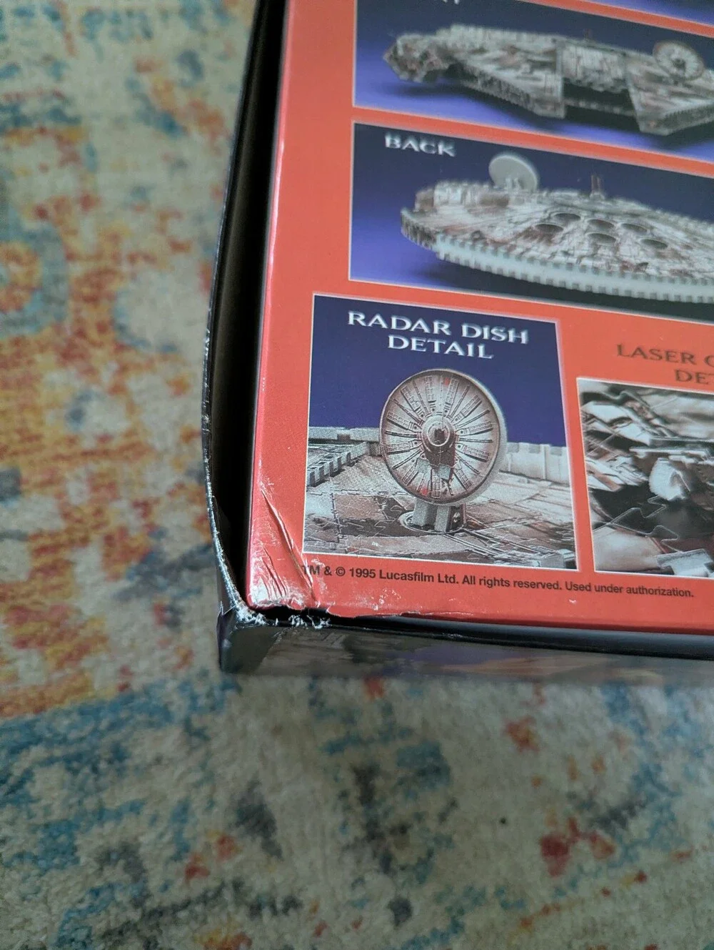 Star Wars Millennium Falcon Puzz 3D Puzzle 1995 Milton Bradley 857 Pcs Unopened